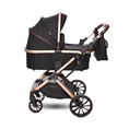 Passeggino GLORY 2in1+ADAPTERS con cesta per neonato BLACK Diamond